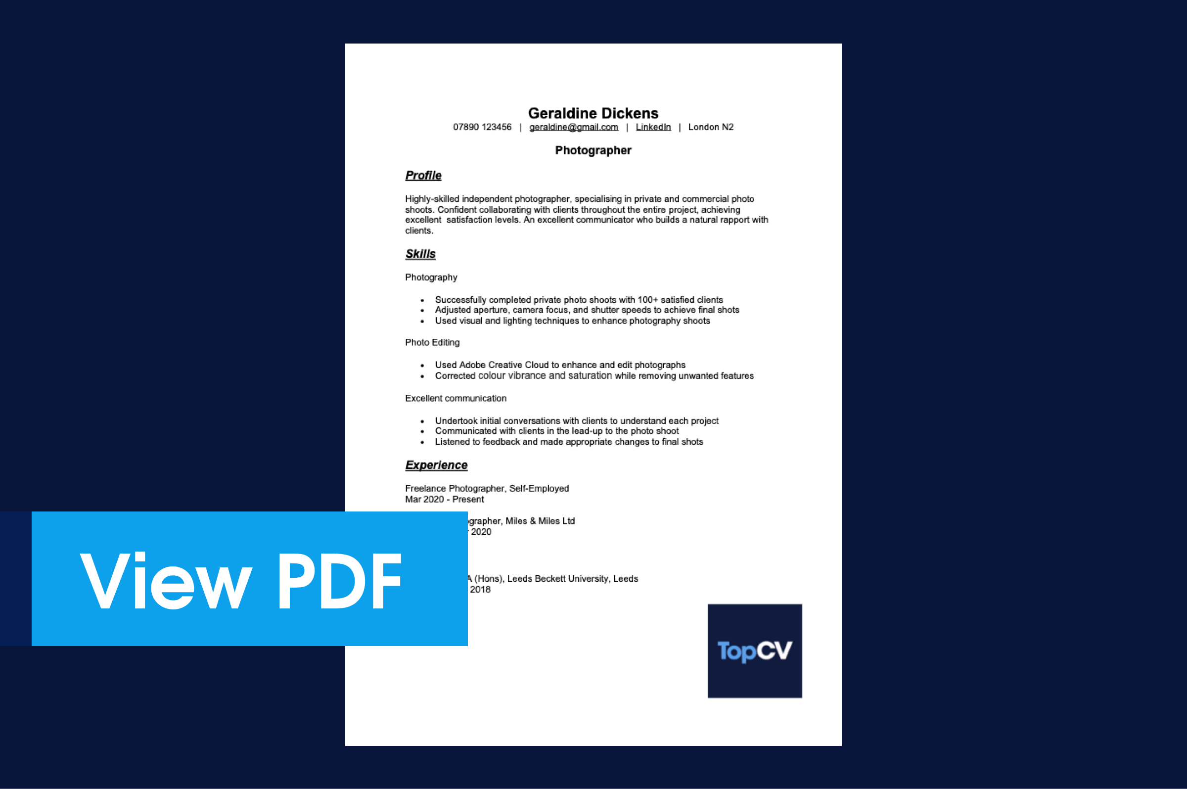 Functional CV