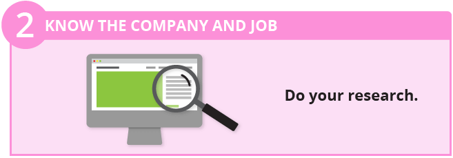 Know the company and job